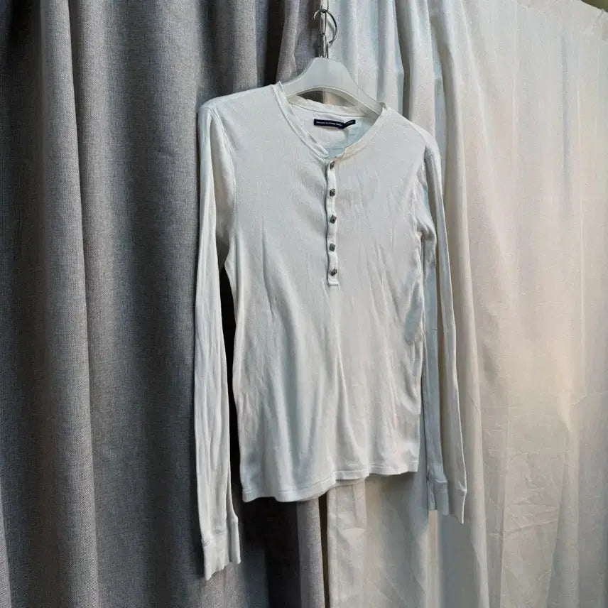 [BUNJANG] Ralph Lauren White Henley Long Sleeve T-Shirt L / [L] 랄프로렌 화이트 헨리넥 긴팔티셔츠