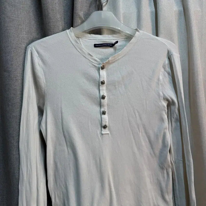 [BUNJANG] Ralph Lauren White Henley Long Sleeve T-Shirt L / [L] 랄프로렌 화이트 헨리넥 긴팔티셔츠