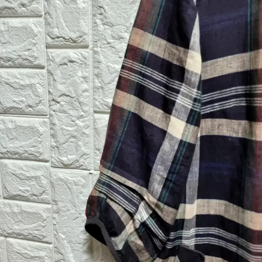 [BUNJANG] AndiN Check Pattern Linen Jacket Size 66 / Andis n&