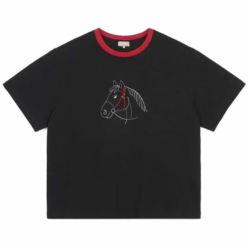 [BUNJANG] Feel F stitch crop tee L / (새상품)필프 스티치 크롭 티 L [정가 40,000원]