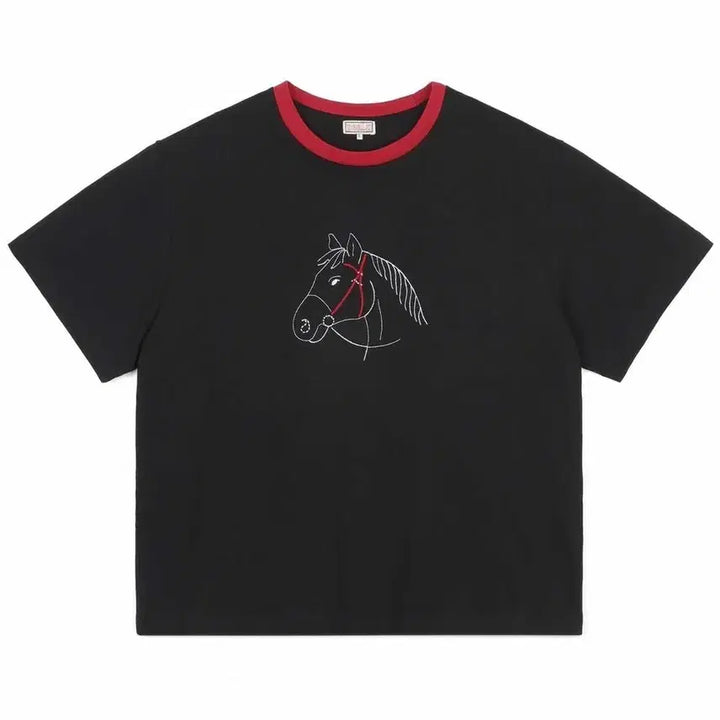 [BUNJANG] Feel F stitch crop tee L / (새상품)필프 스티치 크롭 티 L [정가 40,000원]