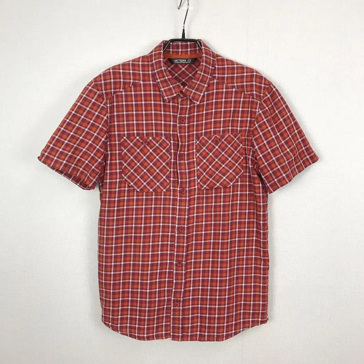 [SOLD OUT] 아크테릭스 체크 반팔 셔츠 남방 남성S (90-95)