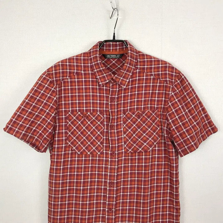 [SOLD OUT] 아크테릭스 체크 반팔 셔츠 남방 남성S (90-95)