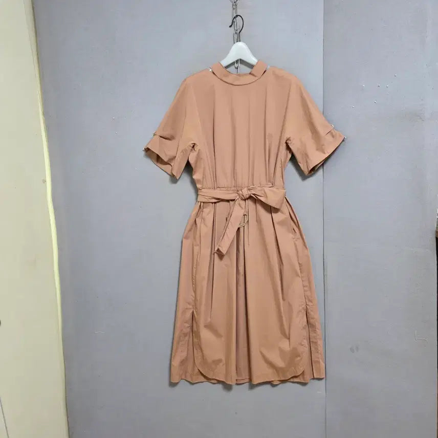 [BUNJANG] System Beige Belted Dress / 시스템 베이지 허리밸트 원피스  n4723