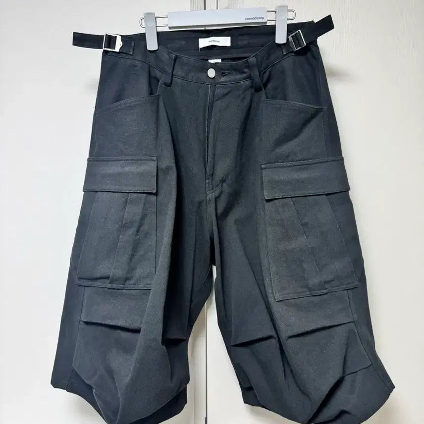 [BUNJANG] NONODE Side Cargo Shorts Black / (2) 논노드 사이드 카고 쇼츠 블랙