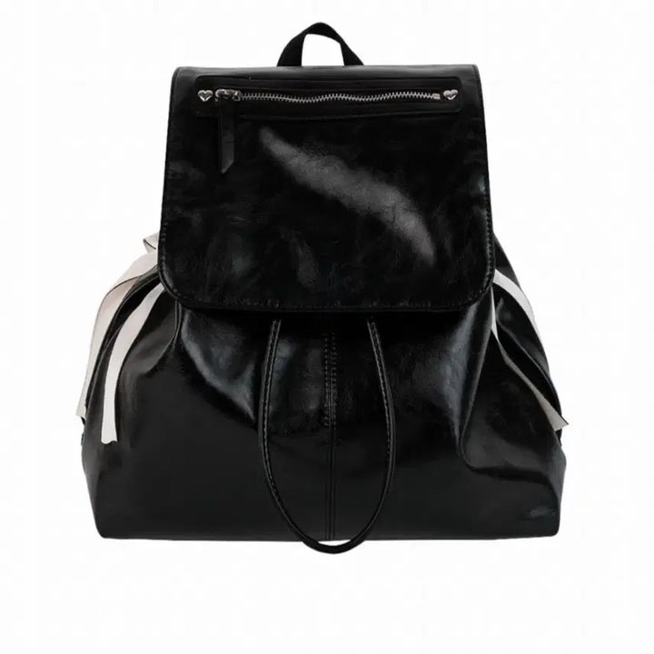 [BUNJANG] Ovuni Classic Bow Backpack Black / ovuni classic bow backpack_black 오부니 백팩