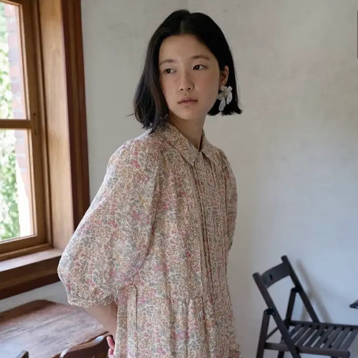 [BUNJANG] Thursday Island Floral 7-Part Sleeve Dress / (택있는 새옷)써스데이아일랜드 플라워 7부원피스