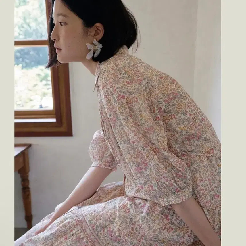 [BUNJANG] Thursday Island Floral 7-Part Sleeve Dress / (택있는 새옷)써스데이아일랜드 플라워 7부원피스