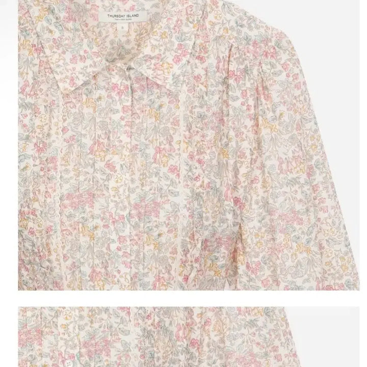 [BUNJANG] Thursday Island Floral 7-Part Sleeve Dress / (택있는 새옷)써스데이아일랜드 플라워 7부원피스
