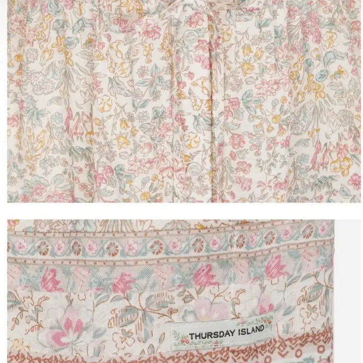 [BUNJANG] Thursday Island Floral 7-Part Sleeve Dress / (택있는 새옷)써스데이아일랜드 플라워 7부원피스