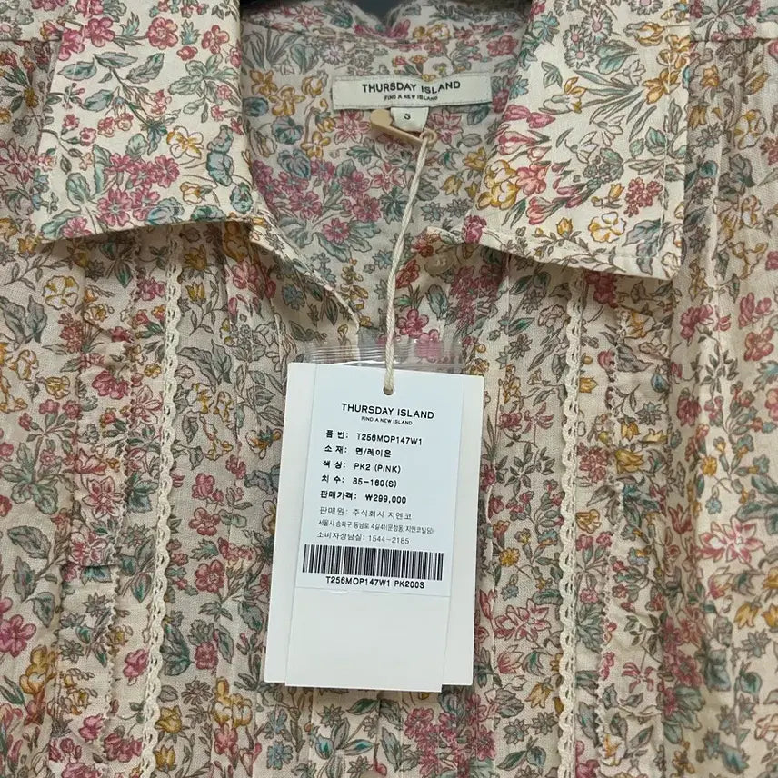 [BUNJANG] Thursday Island Floral 7-Part Sleeve Dress / (택있는 새옷)써스데이아일랜드 플라워 7부원피스