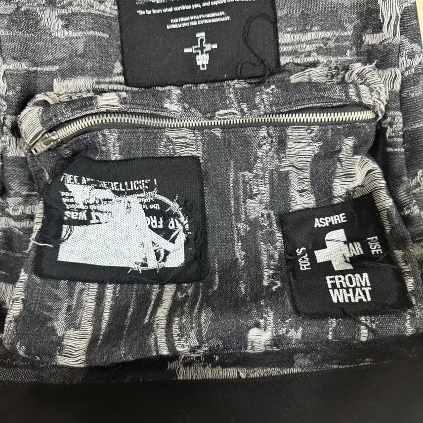 [BUNJANG] PARFROMWHAT Patch Cotton Backpack_Black / 파프롬왓 파 패치 코튼 백팩_블랙