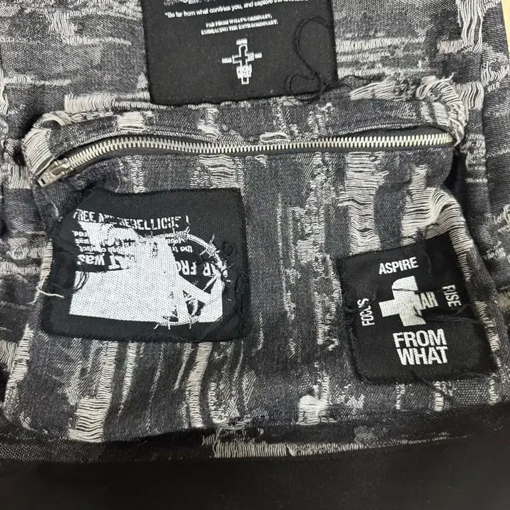 [BUNJANG] PARFROMWHAT Patch Cotton Backpack_Black / 파프롬왓 파 패치 코튼 백팩_블랙