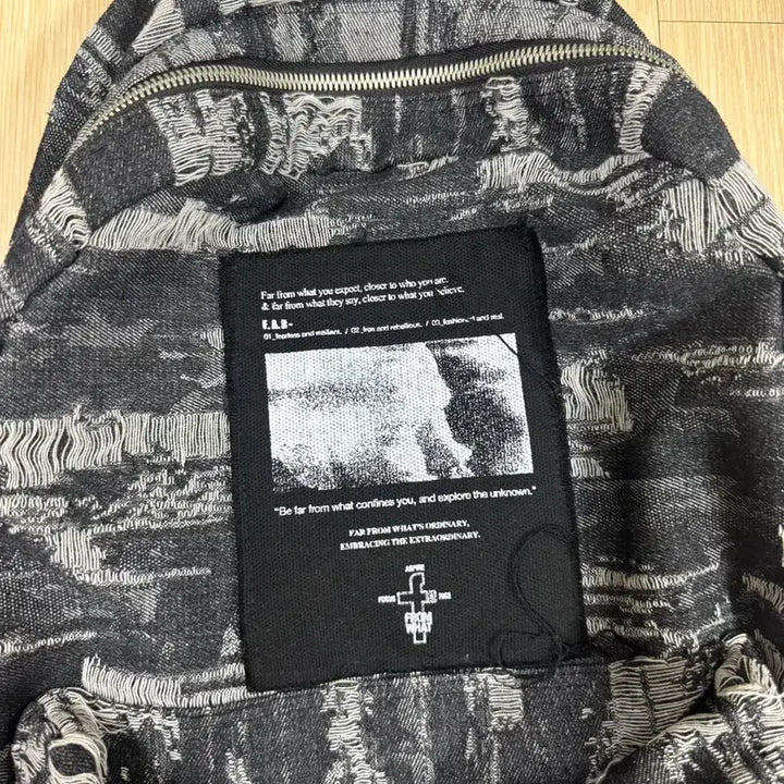 [BUNJANG] PARFROMWHAT Patch Cotton Backpack_Black / 파프롬왓 파 패치 코튼 백팩_블랙
