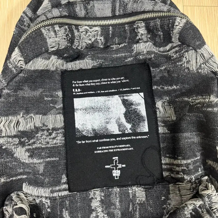 [BUNJANG] PARFROMWHAT Patch Cotton Backpack_Black / 파프롬왓 파 패치 코튼 백팩_블랙