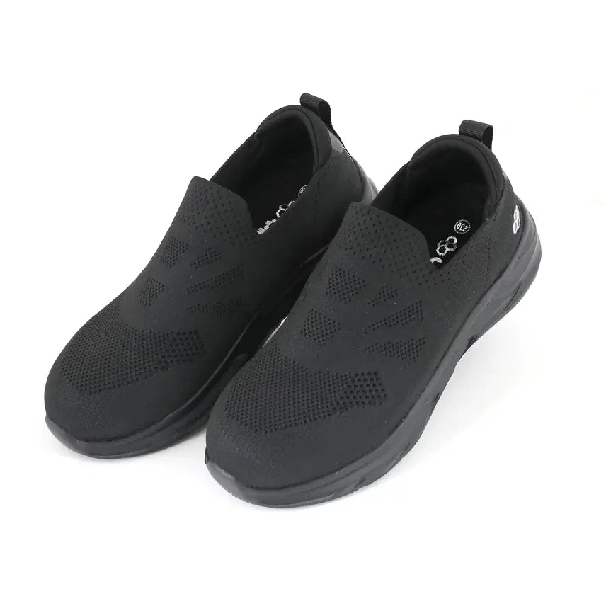 [BUNJANG] Y4 Lightweight Knit Slip-On Nursing Shoes / 간호사화 병원신발 발편한 근무화 초경량 니트 슬립온 쿠션화 블랙 Y4