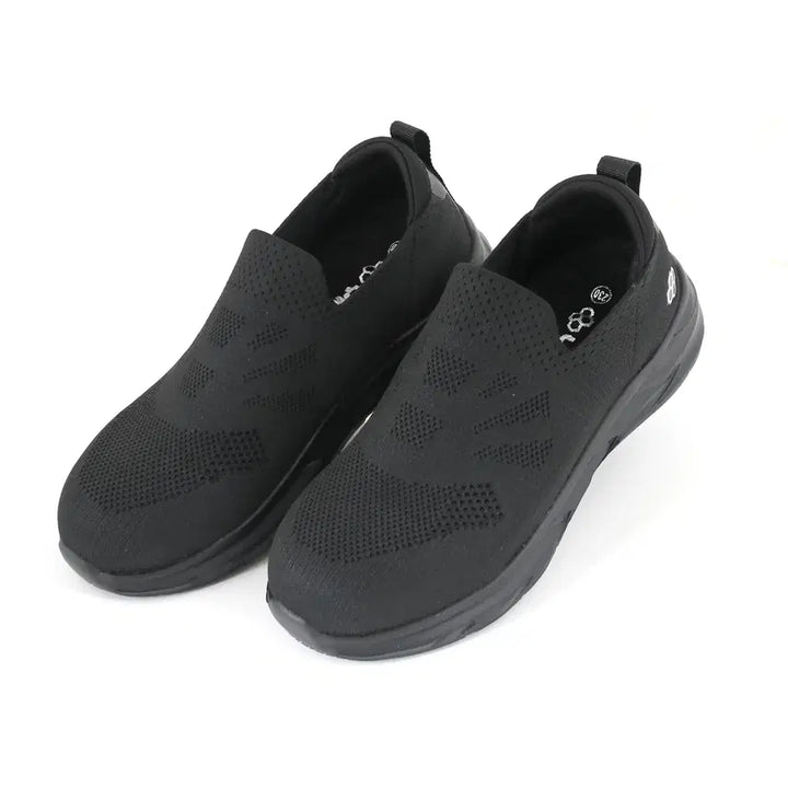 [BUNJANG] Y4 Lightweight Knit Slip-On Nursing Shoes / 간호사화 병원신발 발편한 근무화 초경량 니트 슬립온 쿠션화 블랙 Y4