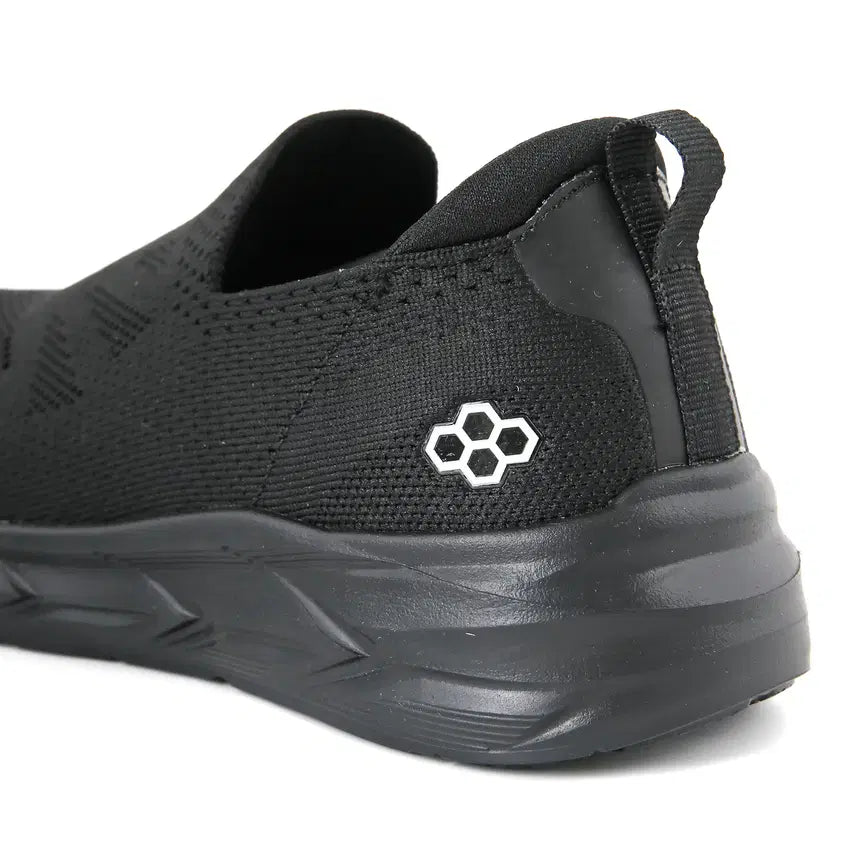 [BUNJANG] Y4 Lightweight Knit Slip-On Nursing Shoes / 간호사화 병원신발 발편한 근무화 초경량 니트 슬립온 쿠션화 블랙 Y4