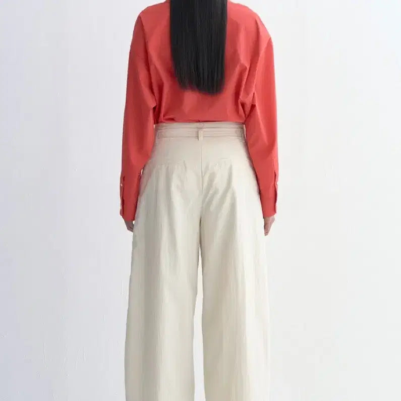 [BUNJANG] Time Crinkle Belted Pintuck Wide Pants / 타임 크링클 벨티드 핀턱 와이드 팬츠