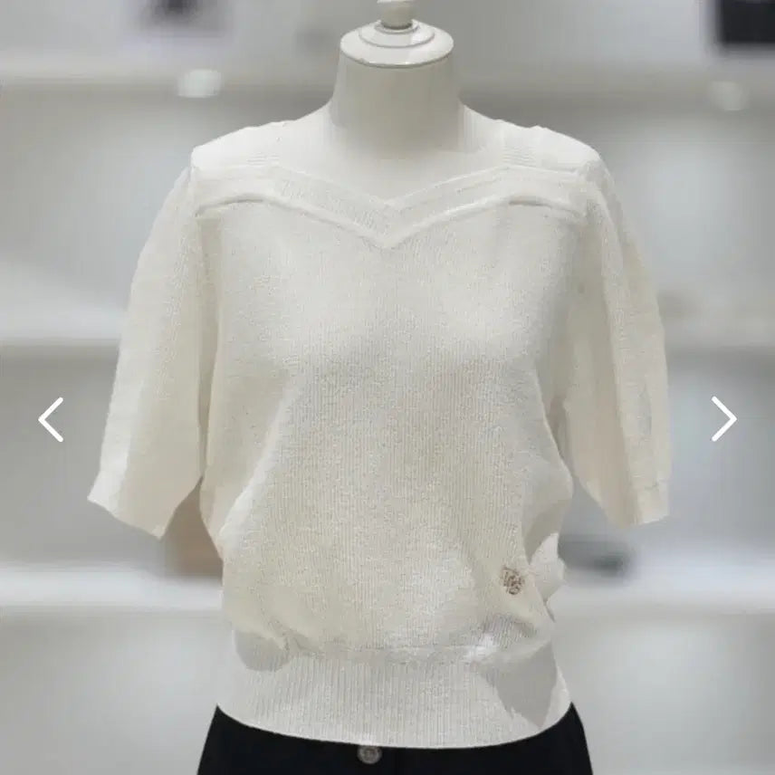 [SOLD OUT] 듀엘 화이트 반팔 니트 티셔츠