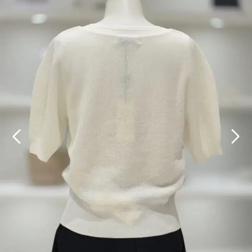 [SOLD OUT] 듀엘 화이트 반팔 니트 티셔츠
