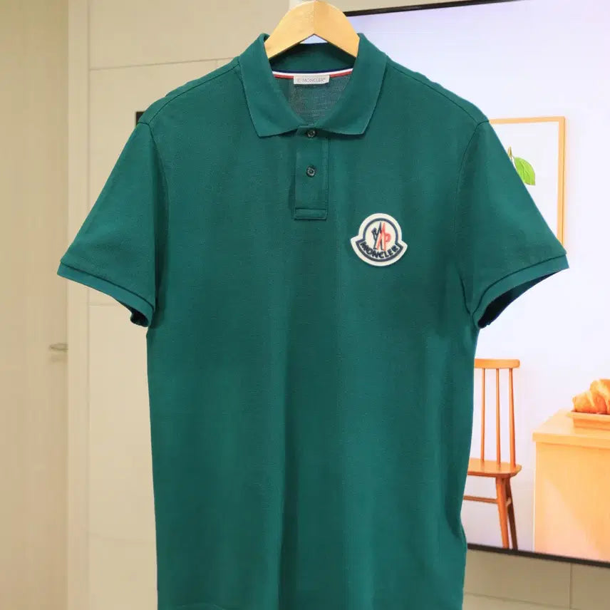 [BUNJANG] Moncler Big Patch Pique Polo T-Shirt L / [정품] 주먹만한 몽클레어 빅패치 L