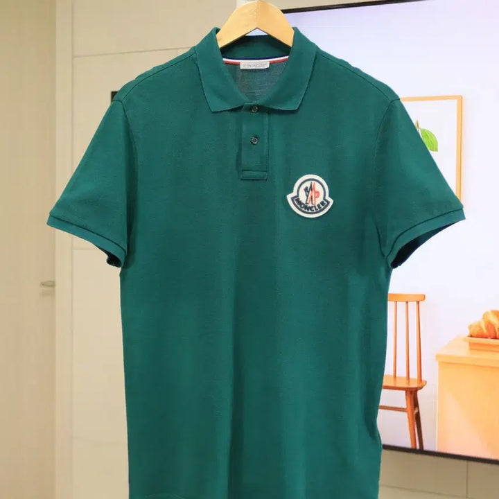 [BUNJANG] Moncler Big Patch Pique Polo T-Shirt L / [정품] 주먹만한 몽클레어 빅패치 L