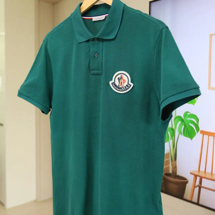 [BUNJANG] Moncler Big Patch Pique Polo T-Shirt L / [정품] 주먹만한 몽클레어 빅패치 L