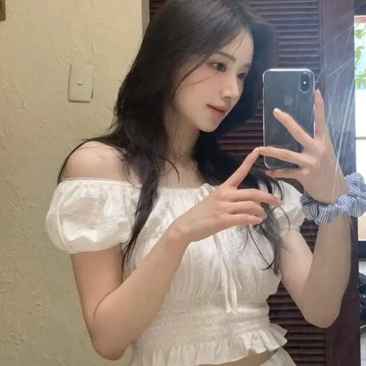 [SOLD OUT] (포장째새상품) 플랜트샵 포이 블라우스 Poi banding blouse