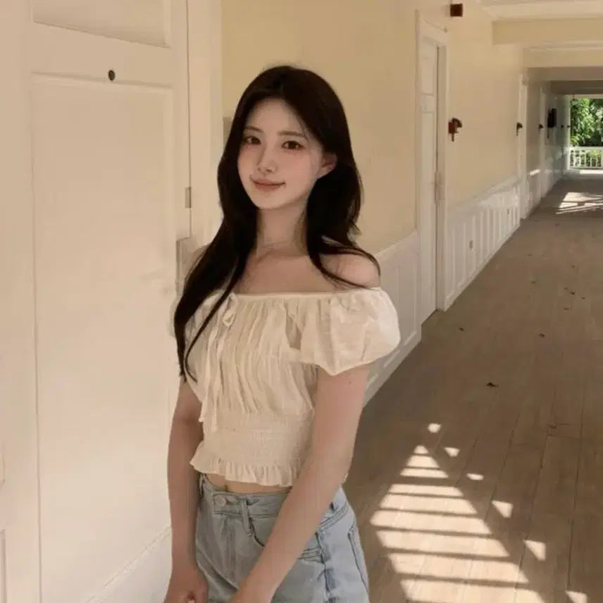 [SOLD OUT] (포장째새상품) 플랜트샵 포이 블라우스 Poi banding blouse