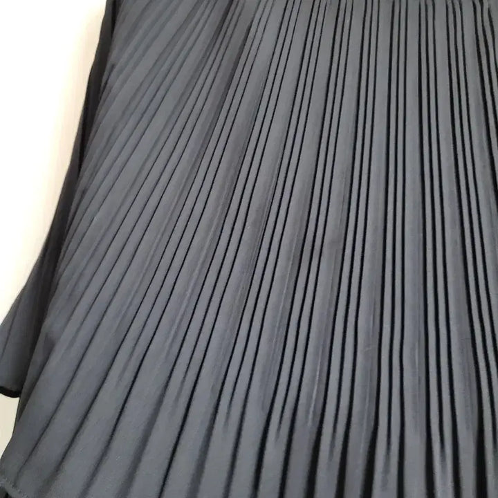 [BUNJANG] Black Pleated Layered Long Skirt / 블랙 플리츠 레이어드 롱스커트