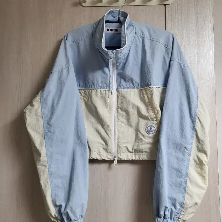 [BUNJANG] Kirsh Crop Windbreaker Jacket / 키르시 크롭 바람막이 블루/베이지