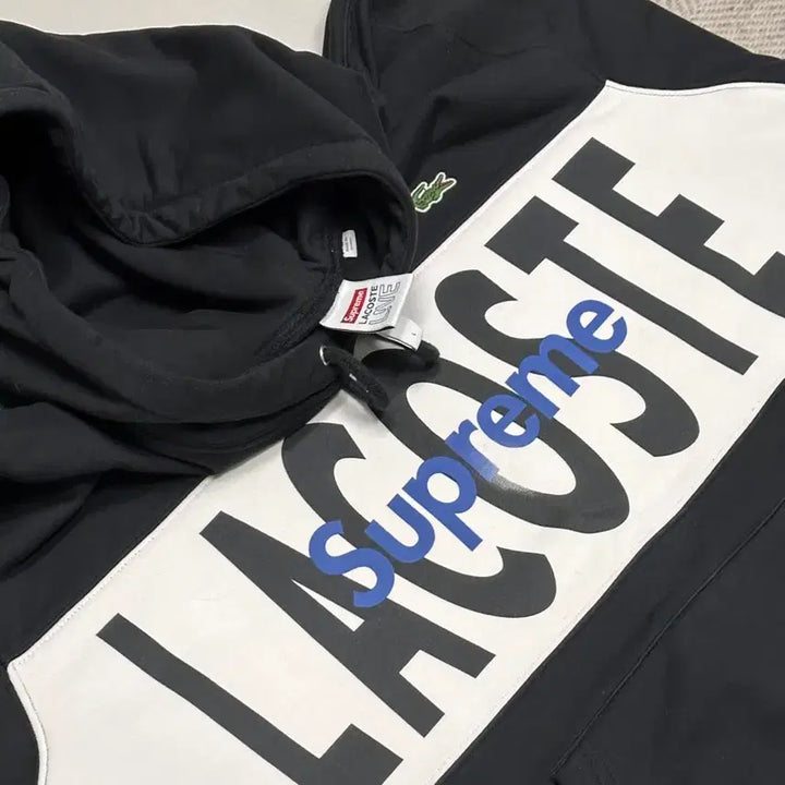 [BUNJANG] Supreme 19FW Lacoste Logo Panel Sweatshirt / Suprem 19FW Lacoste Logo Panel Sweatshir