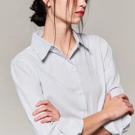 [BUNJANG] General Idea Wrinkle-Free Shirt S / 제너럴 아이디어 링클프리 스트라이츠 셔츠 s