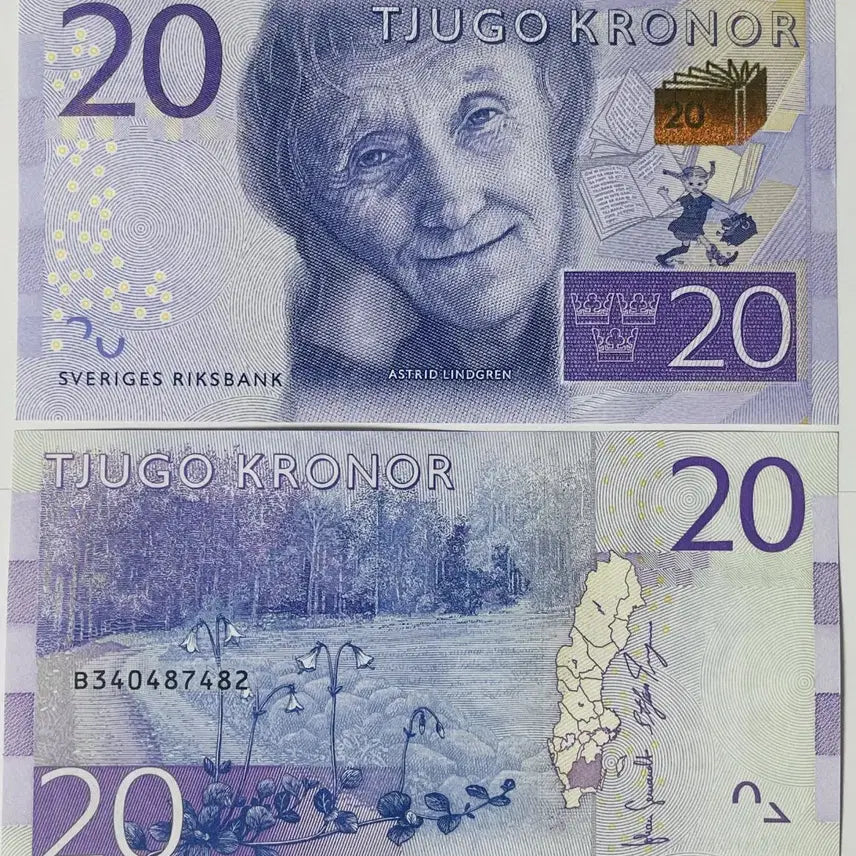 [BUNJANG] Sweden 20 Kroner 2015 Uncirculated Banknote / 스웨덴 20 크로네 2015 완전미사용