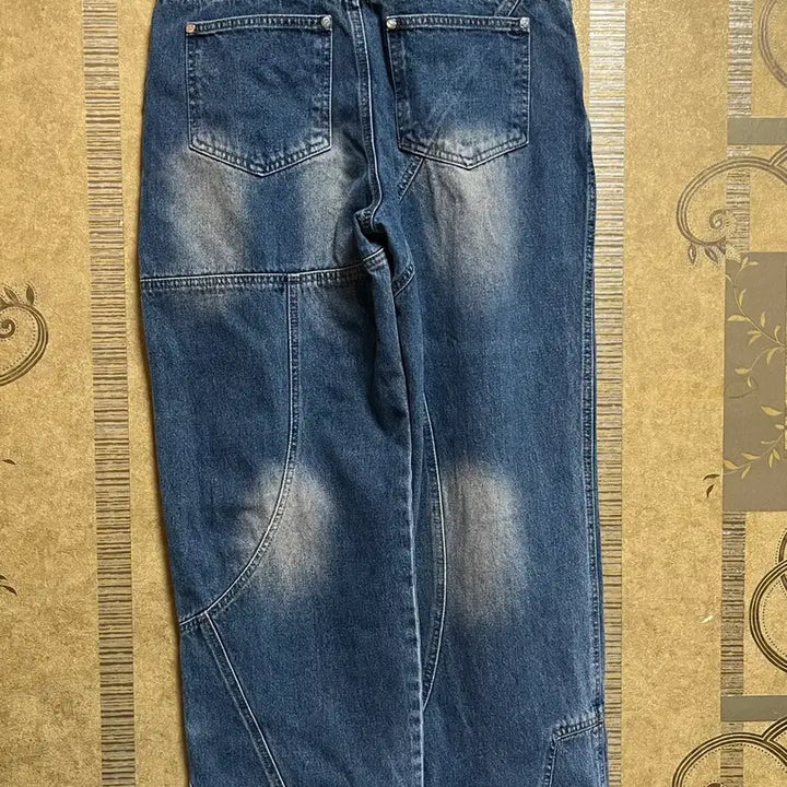 [BUNJANG] Travel Wide Washed Denim Pants / 트래블 와이드 워싱 데님팬츠