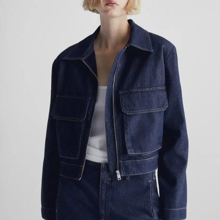 [SOLD OUT] 마시모두띠 데님 봄버 자켓 L