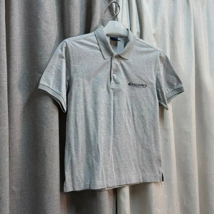 [BUNJANG] Discovery Grey Short-Sleeve Polo T-Shirt / [95] 디스커버리 그레이 반팔 폴로티셔츠