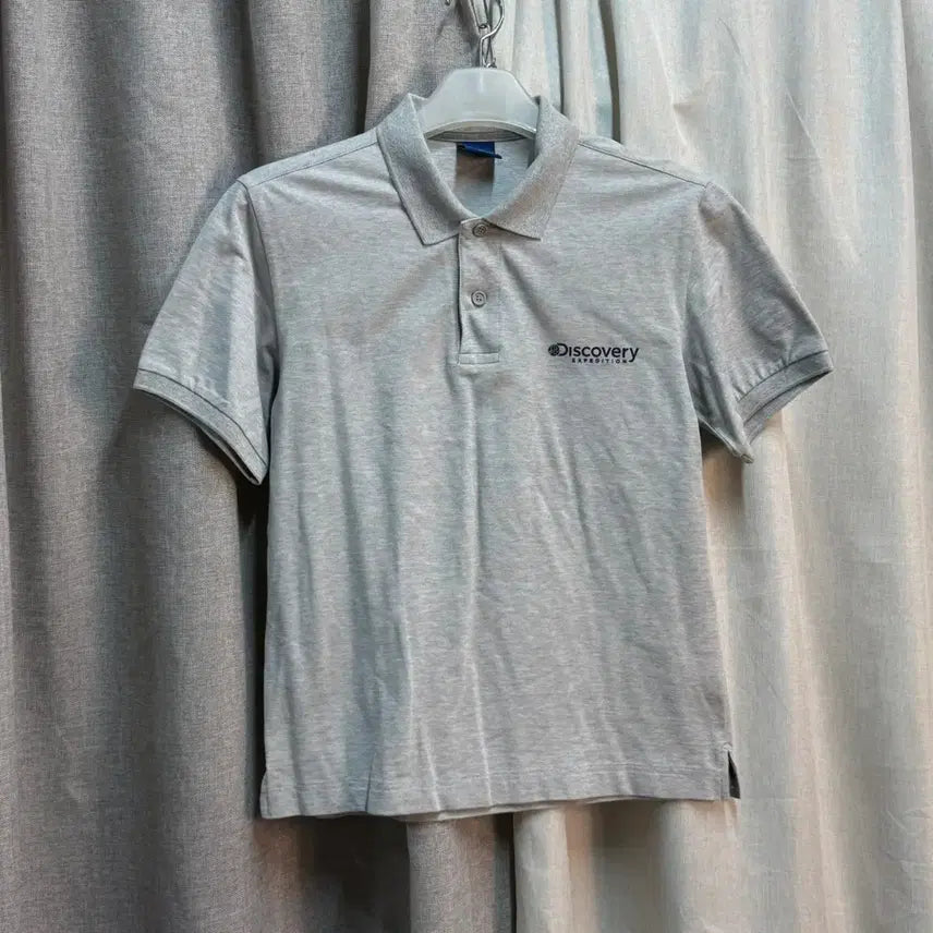 [BUNJANG] Discovery Grey Short-Sleeve Polo T-Shirt / [95] 디스커버리 그레이 반팔 폴로티셔츠