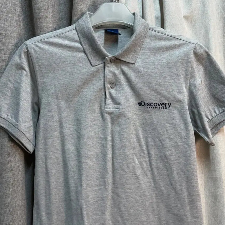 [BUNJANG] Discovery Grey Short-Sleeve Polo T-Shirt / [95] 디스커버리 그레이 반팔 폴로티셔츠