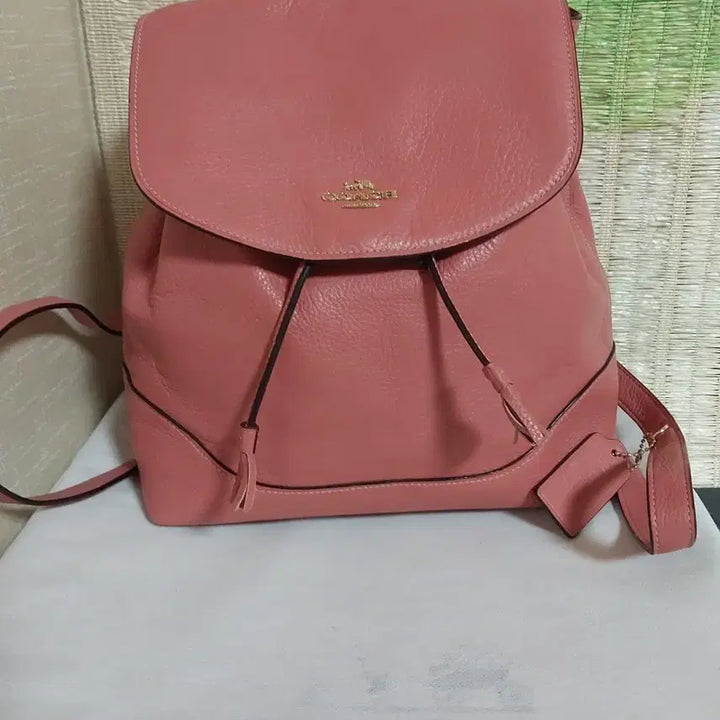 [BUNJANG] Coach Pink Leather Backpack / 코치 핑크 가죽 백팩