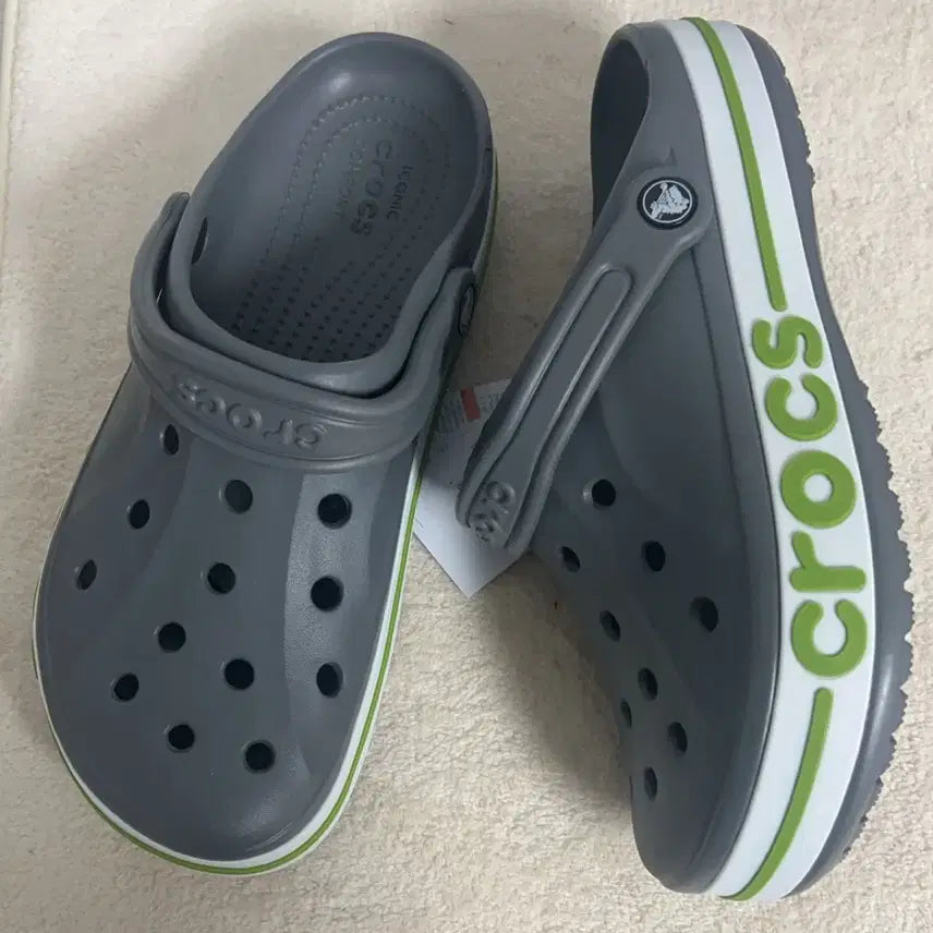 [BUNJANG] Crocs Baya Band Clog Grey Lime Size 280 / M10/W12크록스 바야밴드 그레이라임280사이즈