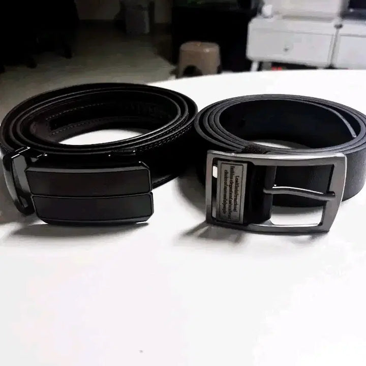 [BUNJANG] Leather Belt Bundle Set / 남성가죽벨트 2개 다보내드림니다