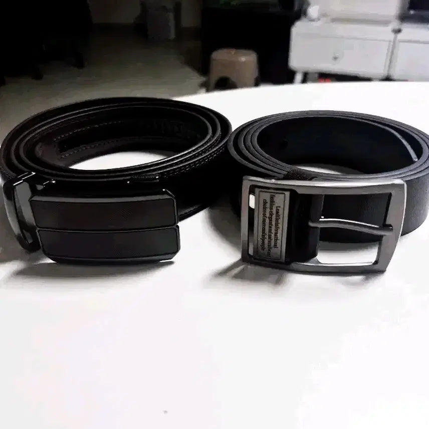 [BUNJANG] Leather Belt Bundle Set / 남성가죽벨트 2개 다보내드림니다