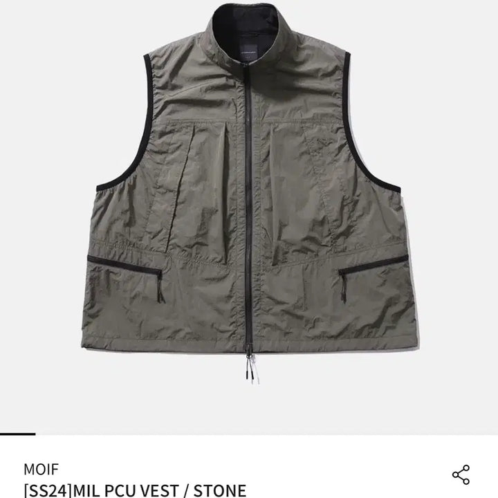 [BUNJANG] Moif SS24 Mill PCU Vest Stone Size 2 / SS24 모이프 밀 pcu 베스트