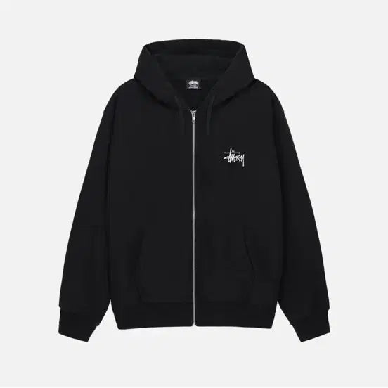 [BUNJANG] Stussy Basic Black Hoodie / 스투시 베이직 블랙 후드집업