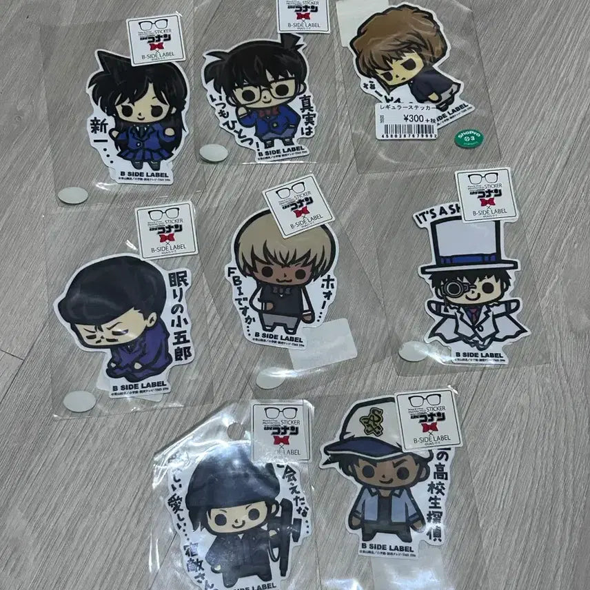 [BUNJANG] Detective Conan B-SIDE LABEL Classic Stickers (10+ Years) / 명탐정 코난 B-SIDE LABEL 스티커 고전 10년 이상 소장함