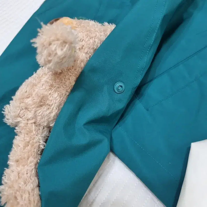 [BUNJANG] Teddy Bear Cropped Jacket (White/Green) S / 테니스 곰돌이 크롭자켓  (화이트/그린)S