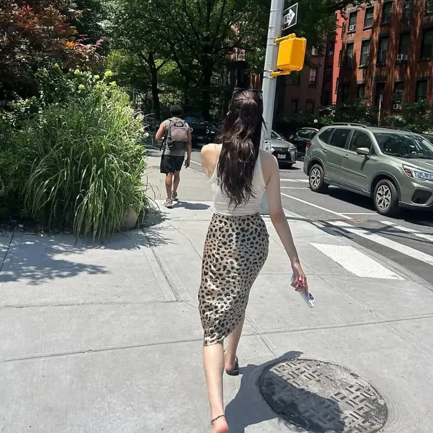 [BUNJANG] Realisation Naomi Leopard Skirt 100% Silk / 리얼리제이션 파 나오미 레오파드 스커트 100%실크