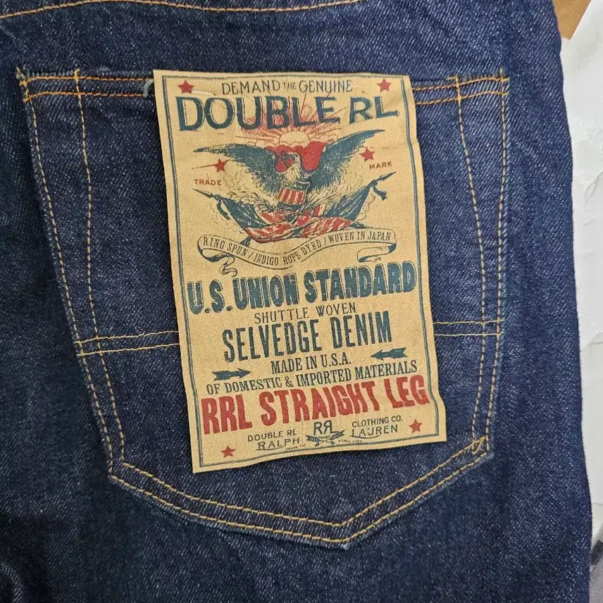[BUNJANG] RRL Straight Fit One Wash Selvedge Jeans / 택포함 rrl 스트레이트핏 원스워시 셀비지진 33/32총기장103수선완